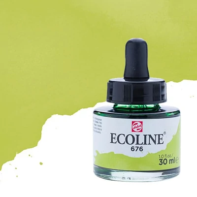 Tekutá akvarelová farba Talens Ecoline, 30 ml - 676, grass green