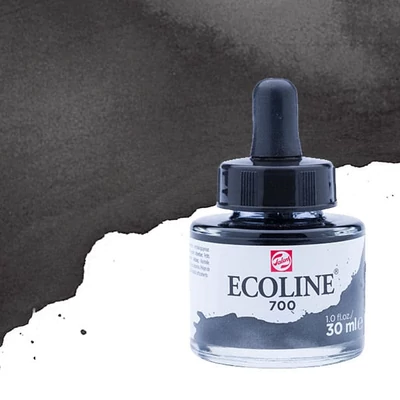Tekutá akvarelová farba Talens Ecoline, 30 ml - 700, black