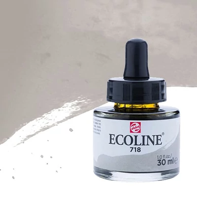 Tekutá akvarelová farba Talens Ecoline, 30 ml - 718, warm grey
