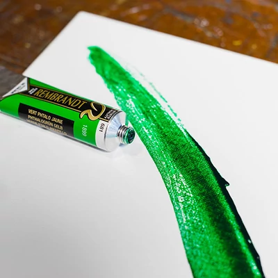 Olejová farba Talens Rembrandt, 40 ml - 681, phthalo green yellow