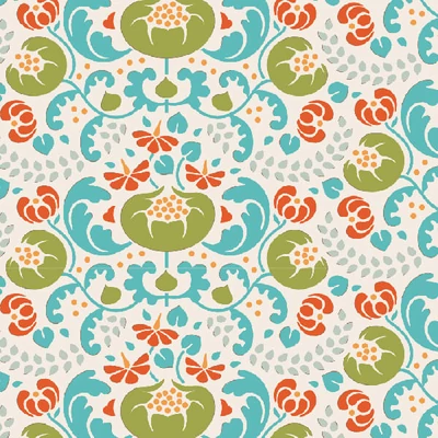 Patchworková tkanina - Tilda - Lazy Days Mildred green 100179