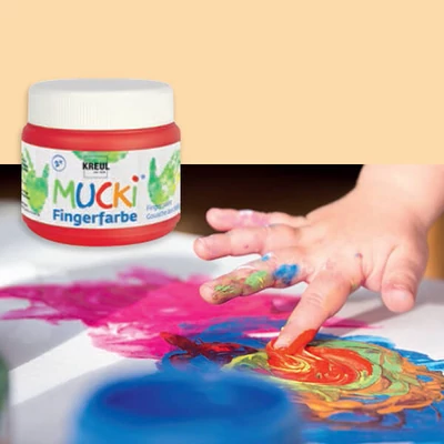 Prstová farba, Mucki, 150 ml - telová