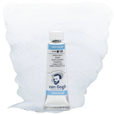 Akvarelová farba v tube Talens Van Gogh, 10 ml - 106, opaque white