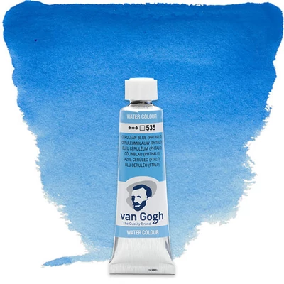 Akvarelová farba v tubeTalens Van Gogh, 10 ml - 535, cerulean blue (phthalo)