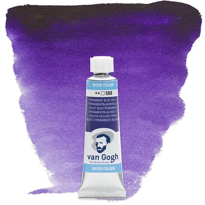 Akvarelová farba v tubeTalens Van Gogh, 10 ml - 568, permanent blue violet