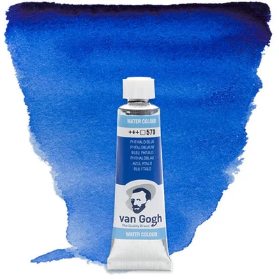 Akvarelová farba v tubeTalens Van Gogh, 10 ml - 570, phthalo blue