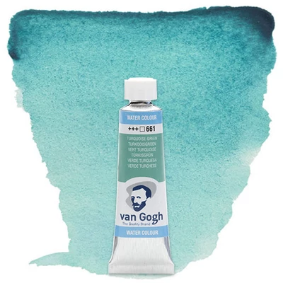 Akvarelová farba v tube Talens Van Gogh, 10 ml - 661, turquoise green