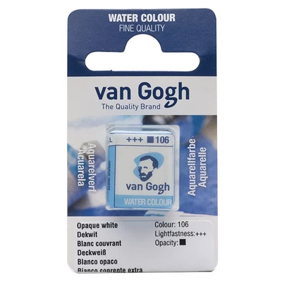 Akvarelová farba Talens Van Gogh, 1/2 panvičky - 106, opaque white