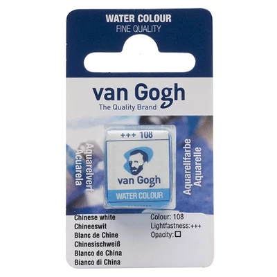 Akvarelová farba Talens Van Gogh, 1/2 panvičky - 108, chinese white