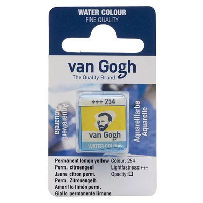 Akvarelová farba Talens Van Gogh, 1/2 panvičky - 254, permanent lemon yellow