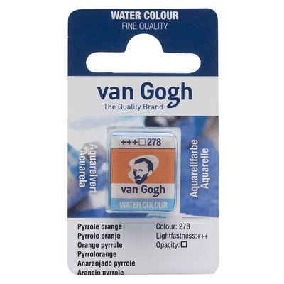 Akvarelová farba Talens Van Gogh, 1/2 panvičky - 278, pyrrole orange