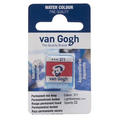 Akvarelová farba Talens Van Gogh, 1/2 panvičky - 371, permanent red deep