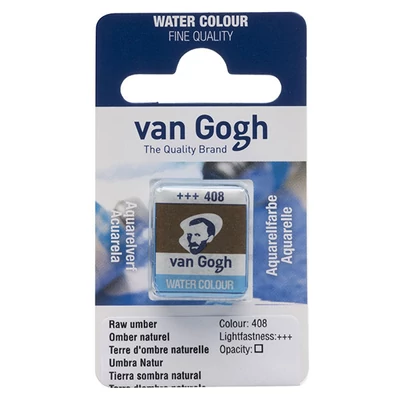 Akvarelová farba Talens Van Gogh, 1/2 panvičky - 408, raw umber
