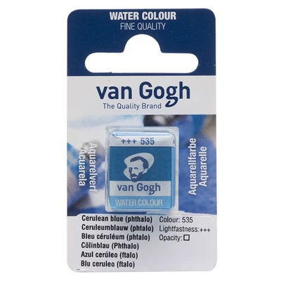 Akvarelová farba Talens Van Gogh, 1/2 panvičky - 535, cerulean blue (phthalo)