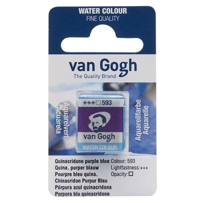 Akvarelová farba Talens Van Gogh, 1/2 panvičky  - 593, quinacridone purple blue