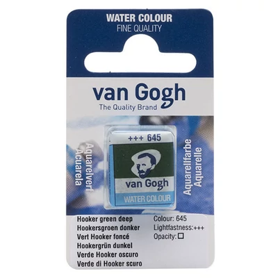 Akvarelová farba Talens Van Gogh, 1/2 panvičky - 645, Hooker green deep