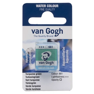 Akvarelová farba Talens Van Gogh, 1/2 panvičky  - 661, turquoise green