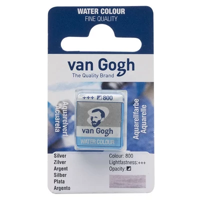 Akvarelová farba Talens Van Gogh, 1/2 panvičky  - 800, silver