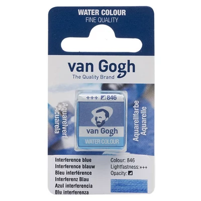 Akvarelová farba Talens Van Gogh, 1/2 panvičky  - 846, interference blue