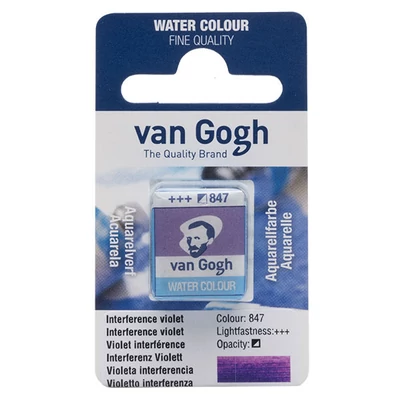 Akvarelová farba Talens Van Gogh, 1/2 panvičky  - 847, interference violet