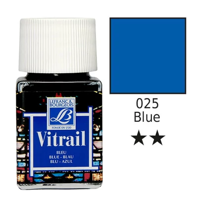 Farba na sklo na živicovej báze Vitrail, 50 ml - modrá