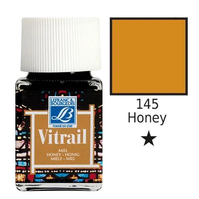 Farba na sklo na živicovej báze Vitrail, 50 ml - medovo žltá