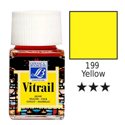 Farba na sklo na živicovej báze Vitrail, 50 ml - žltá