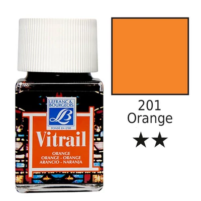 Farba na sklo na živicovej báze Vitrail, 50 ml - oranžová