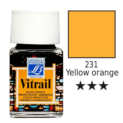 Farba na sklo na živicovej báze Vitrail, 50 ml - oranžová
