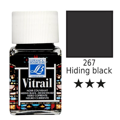 Farba na sklo na živicovej báze Vitrail, 50 ml - čierna