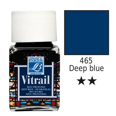 Farba na sklo na živicovej báze Vitrail, 50 ml - sýto modrá