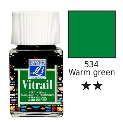 Farba na sklo na živicovej báze Vitrail, 50 ml - teplá zelená