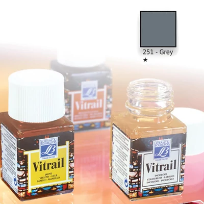 Farba na sklo na živicovej báze Vitrail, 50 ml - šedá