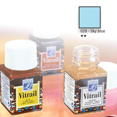 Farba na sklo na živicovej báze Vitrail, 50 ml - nebesky modrá