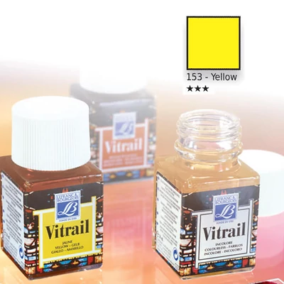 Farba na sklo na živicovej báze Vitrail, 50 ml - žltá