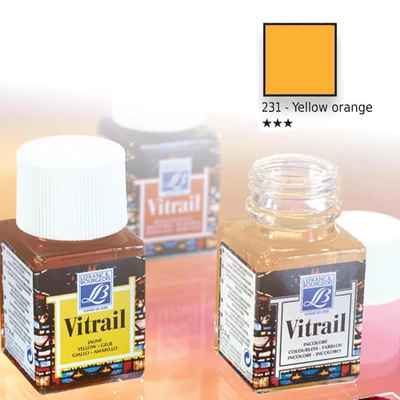 Farba na sklo na živicovej báze Vitrail, 50 ml - oranžová
