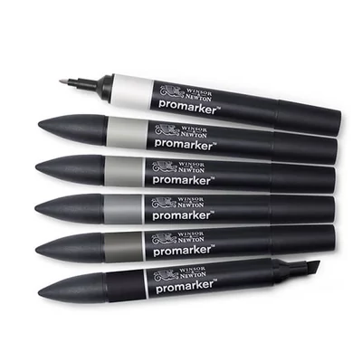 Sada obojstranných alkoholových popisovačov ProMarker - 6 ks, neutral tones