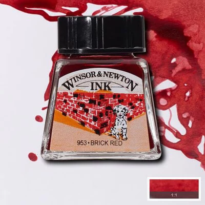 Atrament Winsor&Newton, 14 ml - 040, brick red