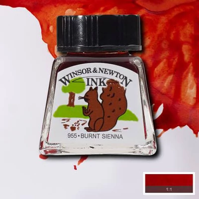 Atrament Winsor&Newton, 14 ml - 074, burnt sienna