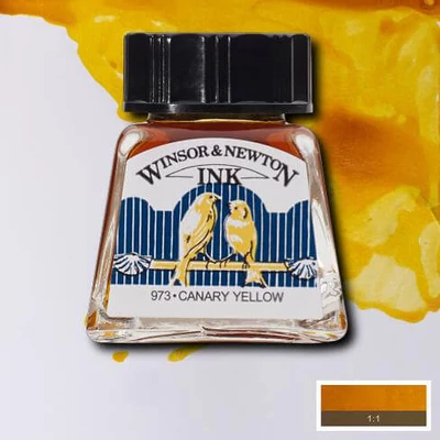 Atrament Winsor&Newton, 14 ml - 123, canary yellow