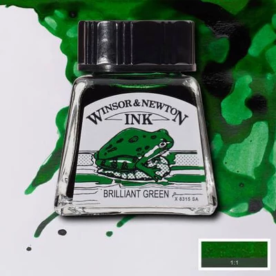 Atrament Winsor&Newton, 14 ml - 046, brillant green