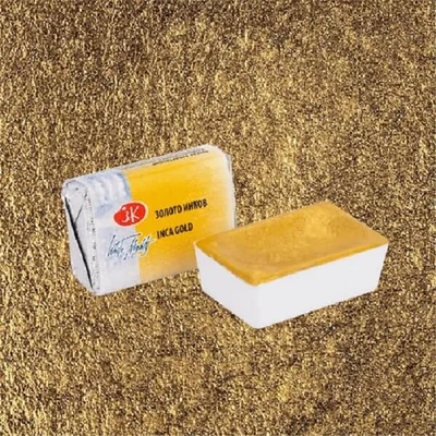 Akvarelová farba v panvičke White Nights, 2,5 ml, metalíza - 969, Inca gold