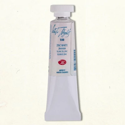 Akvarelová farba v tube White Nights, 10 ml - 100, zinc white