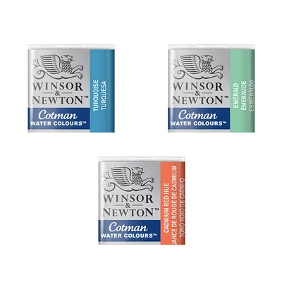 Akvarelová farba Winsor&amp;Newton Cotman 1/2 panvičky - v rôznych farbách