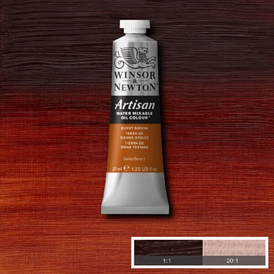 Olejová farba na vodnej báze Winsor&amp;Newton Artisan, 37 ml - 074, burnt sienna