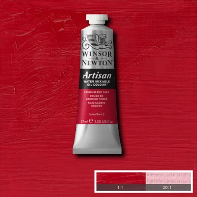 Olejová farba na vodnej báze Winsor&amp;Newton Artisan, 37 ml - 104, cadmium red dark