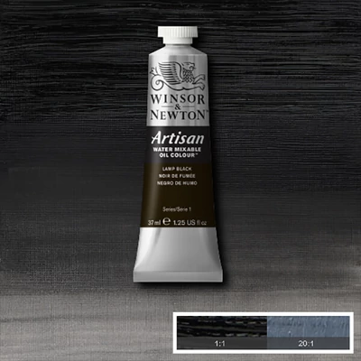 Olejová farba na vodnej báze Winsor&Newton Artisan, 37 ml - 337, lamp black
