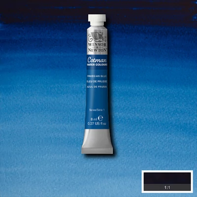Akvarelová farba v tube Winsor&Newton Cotman, 8 ml - 538, prussian blue