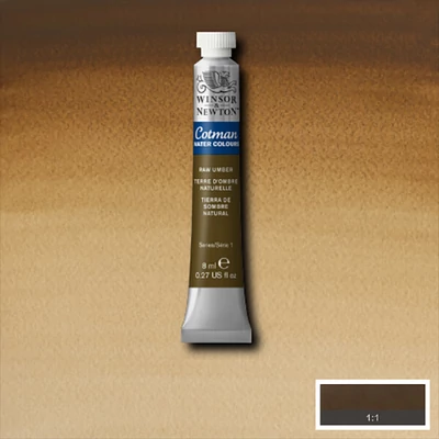 Akvarelová farba v tube Winsor&Newton Cotman, 8 ml - 554, raw umber