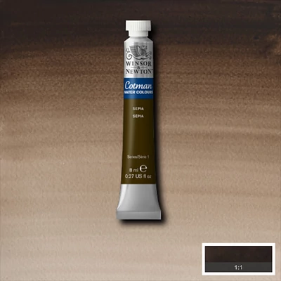 Akvarelová farba v tube Winsor&Newton Cotman, 8 ml - 609, sepia